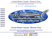 Tablet Screenshot of custommarineconcepts.com